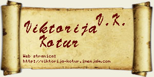 Viktorija Kotur vizit kartica